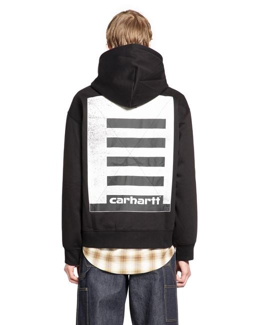 Carhartt Black Hooded Archive Zip-Up Hoodie for men