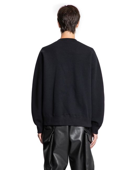 Sacai Black Sponge Sweater for men