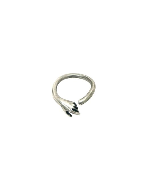 Ann Demeulemeester Metallic Paju Hand Ring for men