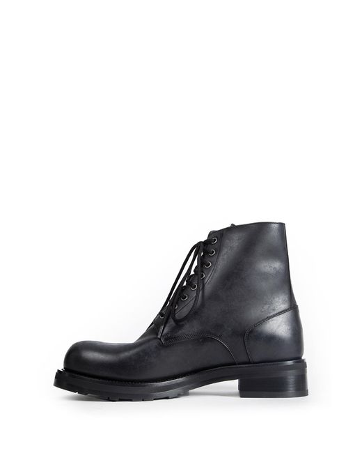 The Row Black Lug Sole Lace-Up Boots for men