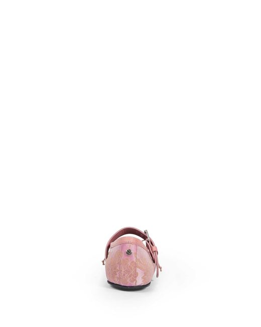 Ann Demeulemeester Pink Zoey Ballerinas With Belt