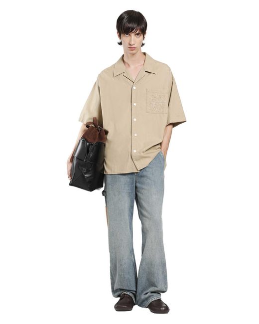 Loewe Natural Cotton Short Sleeve Shirt for men