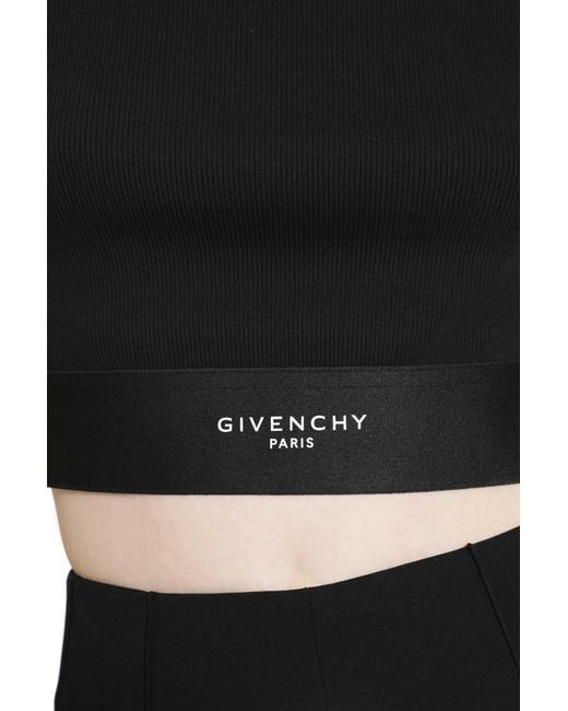 Givenchy Black Cropped Tank Top