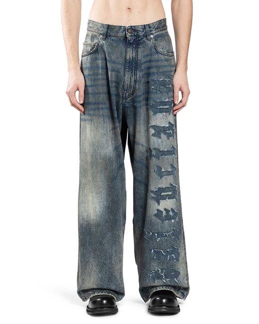 Balenciaga Blue Minimal Baggy Jeans for men