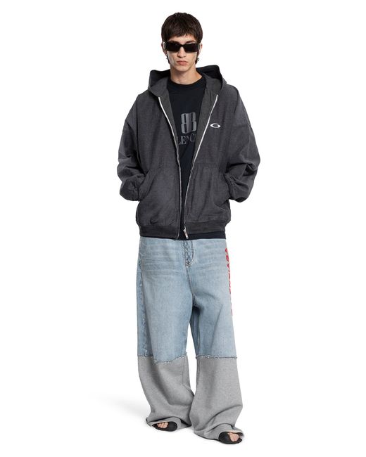 Balenciaga Gray Trompe L'Oeil Hoodie for men