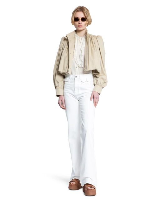 Chloé White High-Rise Flare Jeans