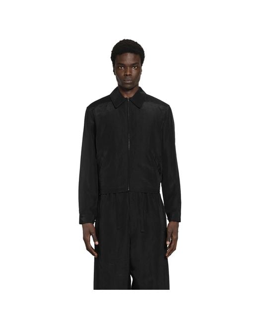 Lemaire Black Short Blouson Jacket for men