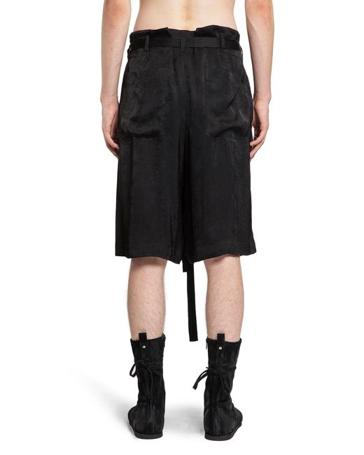 Ann Demeulemeester Black Pedro Lounge Shorts for men