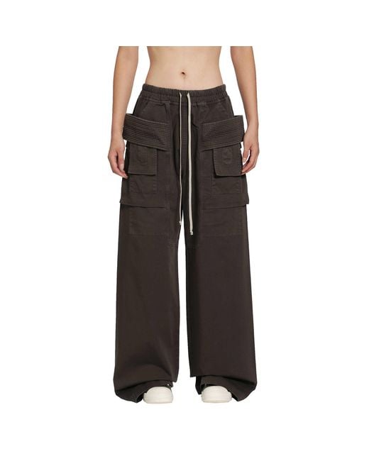 Rick Owens Black Tower Creatch Cargo Drawstring for men