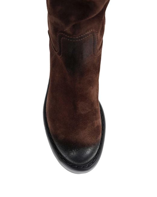 Miu Miu Brown Foule Suede Boots