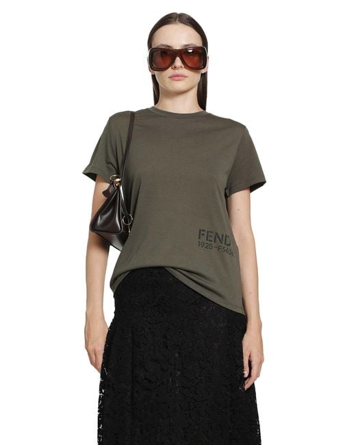 Fendi Black Short Sleeve T-Shirt