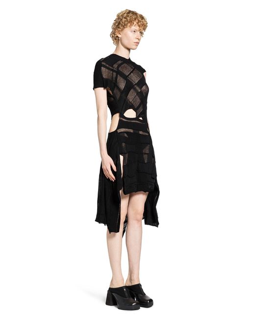 Halo Black Checked Dress