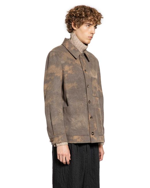 Forme D'expression Brown Felt Jacket for men