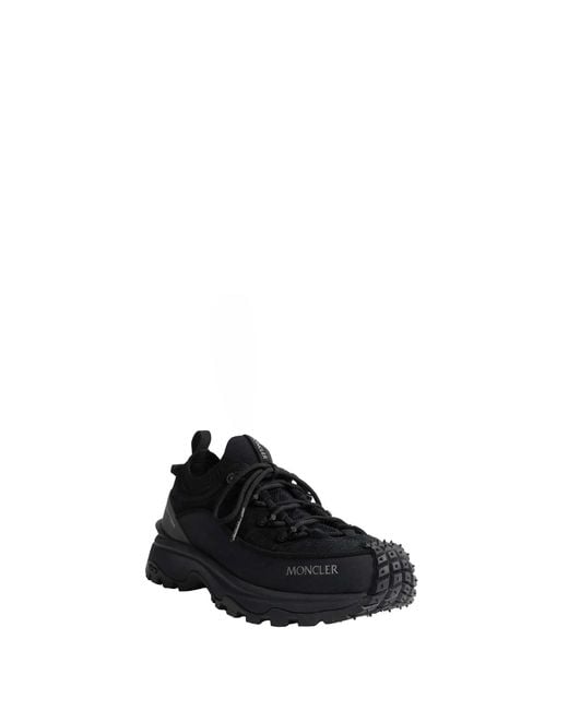 Moncler Black Trailgrip Lite3 Suede Trainers for men