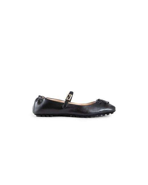 Fendi Black Flats