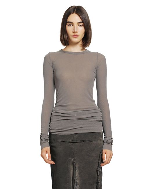 Rick Owens Gray Tower Rib Ls T