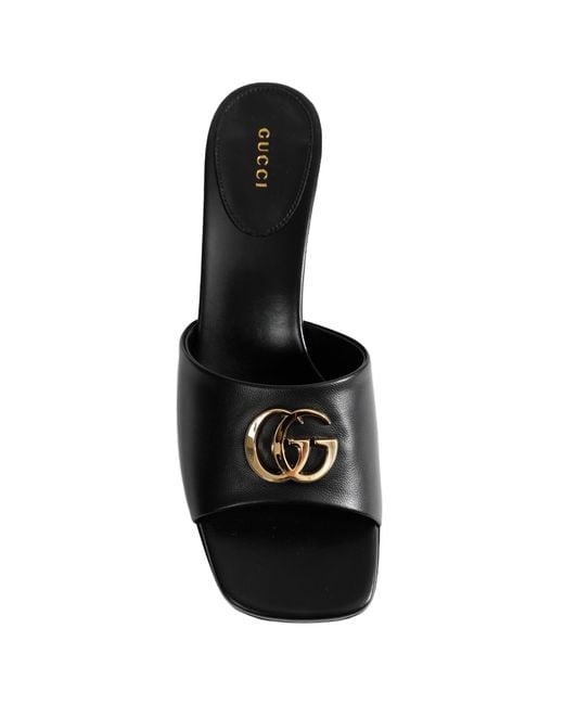 Gucci Black Double G Slide Sandals