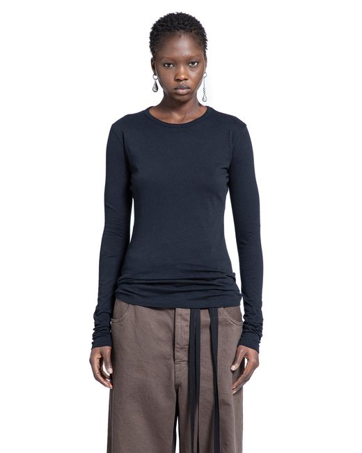 Ann Demeulemeester Blue Fiene Printed Long Sleeve T-Shirt