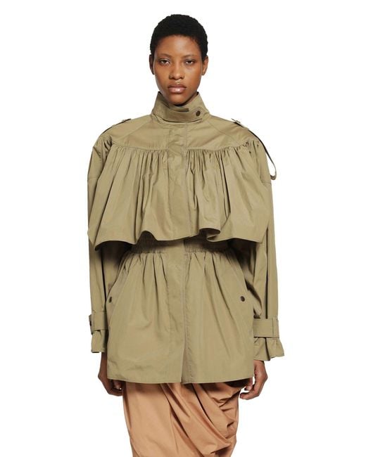 Chloé Green Short Trench Coat