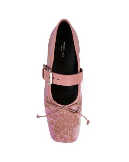 Ann Demeulemeester Pink Zoey Ballerinas With Belt