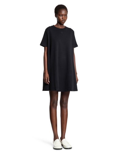 Loewe Trapeze Cotton-Blend Jersey Mini Dress in Black | Lyst