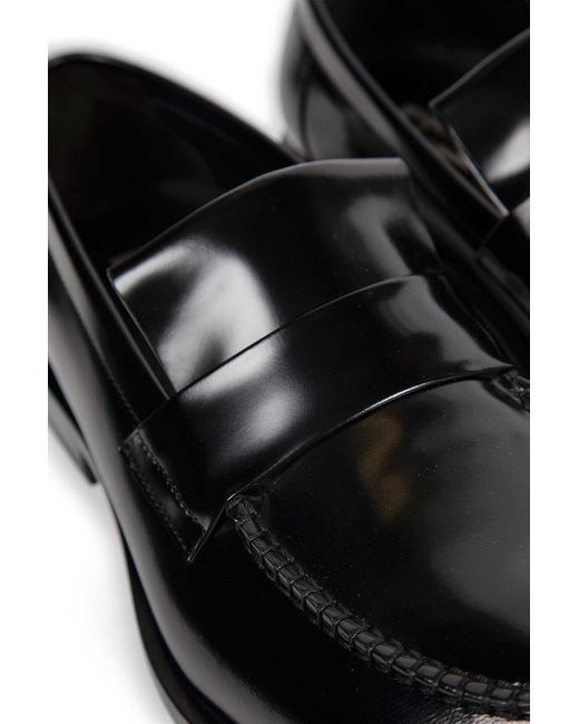 Jil Sander Black Leather Loafers for men