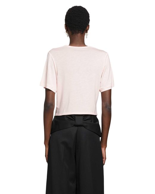 Simone Rocha Black Bow Tail Easy T-Shirt