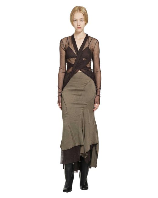 Yehuafan Brown Knotted Top
