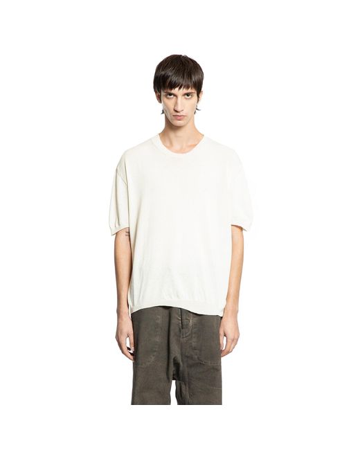 Uma Wang White Short Sleeve Top for men