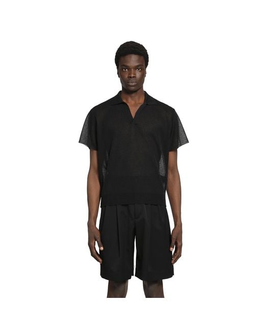 Ssstein Black Short Sleeve Skipper for men
