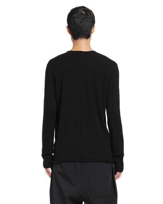 Thom Krom Black Knit Cashmere-Blend Crewneck Sweater for men