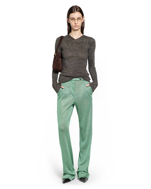 Miu Miu Green Lurex Pants