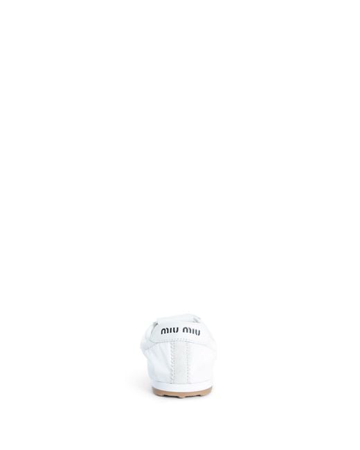 Miu Miu White Plume Sneakers