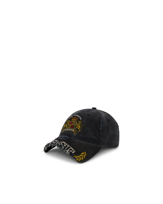 Martine Rose Black Cut Peak Cap for men