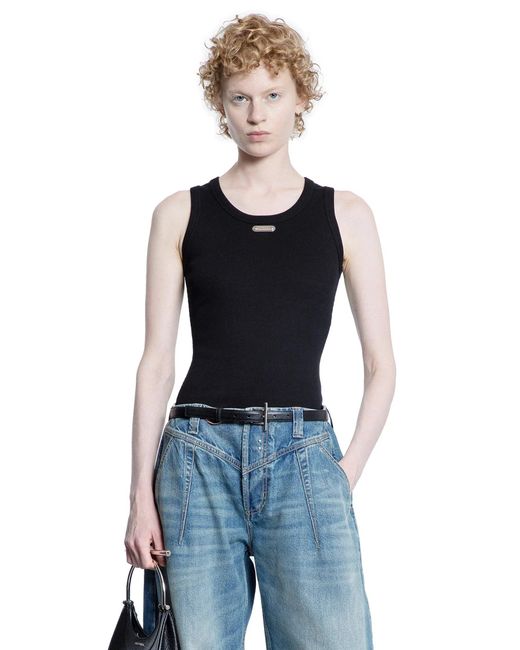 McQueen Blue Placket Tank Top