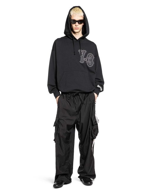 Y-3 Black Nylon Cargo Pants for men
