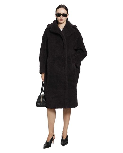 Max Mara Black Teddy Bear Icon Coat