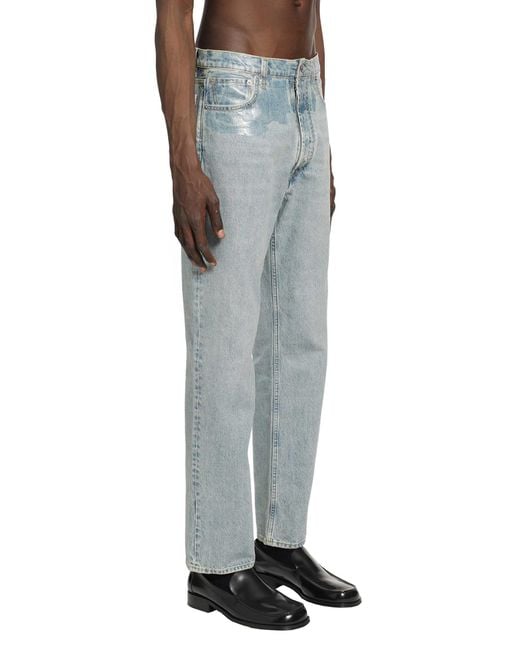 Maison Margiela Blue Taped Straight Leg Jeans for men