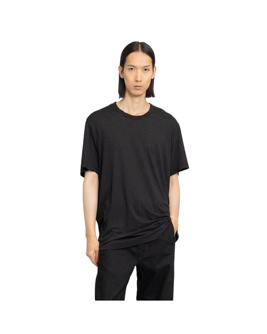 James Perse Black Clear Jersey Crew T-Shirt for men