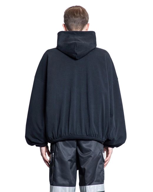 Vetements Double Anarchy Cropped Boxy Hoodie in Blue for Men | Lyst