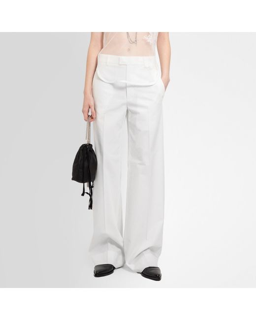 Ann Demeulemeester White Trousers