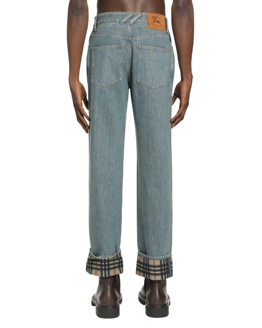 Burberry Blue 5 Pocket Jeans for men