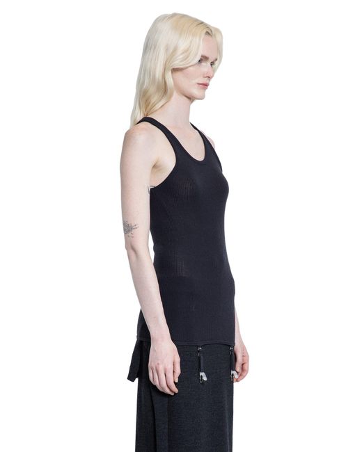 Lemaire Blue Sleeveless Tank Top With Suspenders