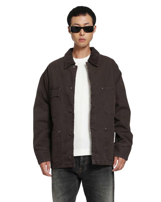 Emporio Armani Black Cotton Canvas Field Jacket for men