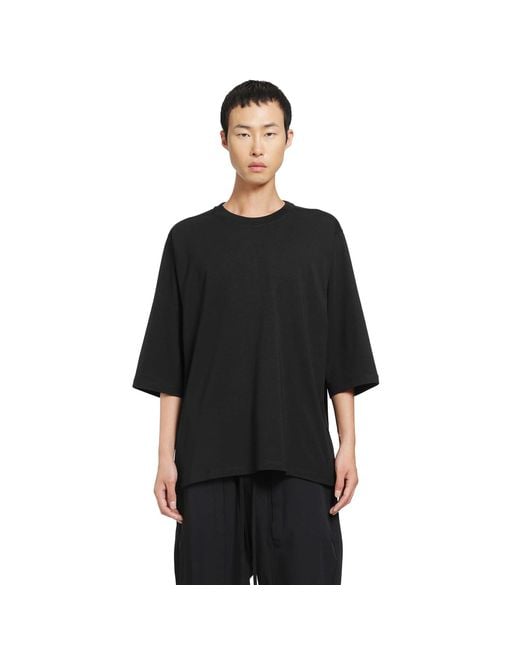 Thom Krom Black Printed Round Neck T-Shirt for men