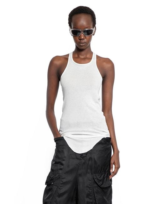 Rick Owens White Concordians Basic Rib Tank