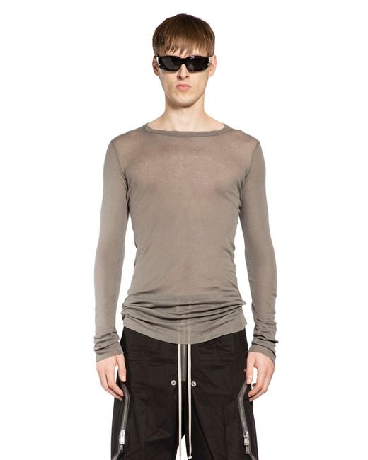 Rick Owens Gray Mini Rib Jersey for men