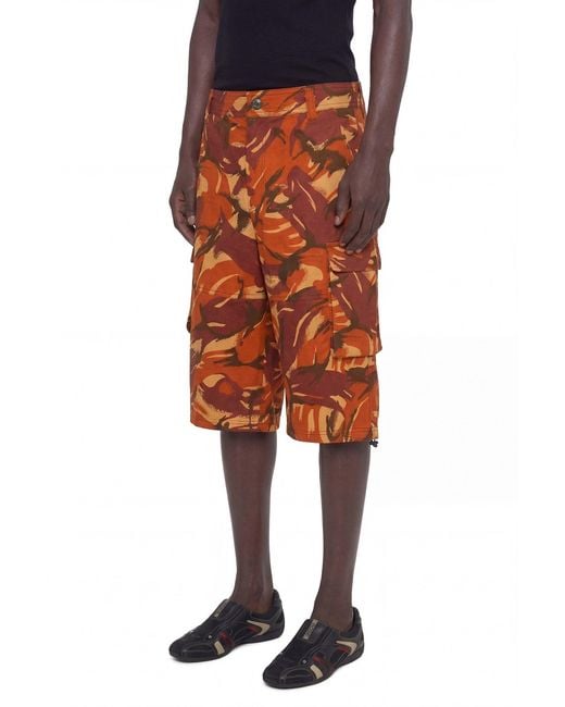 Martine Rose Orange Utility Shorts for men
