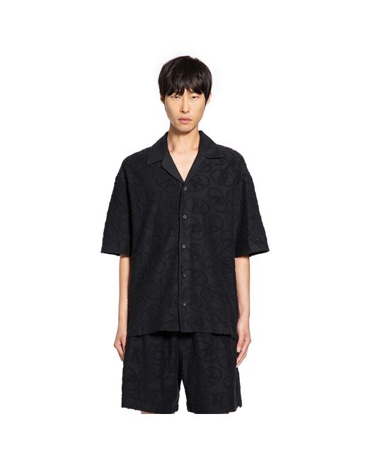 Represent Black Aop Towel Shirt for men