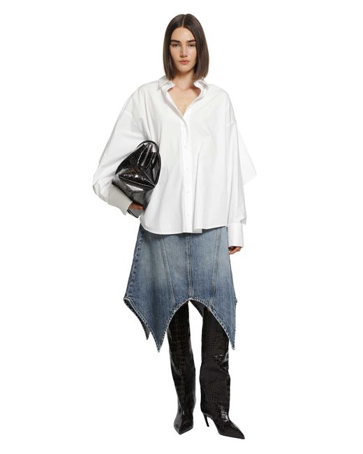 The Attico White Cotton Poplin Shirt